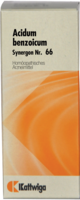 SYNERGON KOMPLEX 66 Acidum benzoicum Tropfen