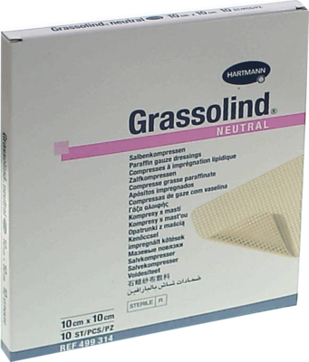 GRASSOLIND Salbenkompressen 10x10 cm steril