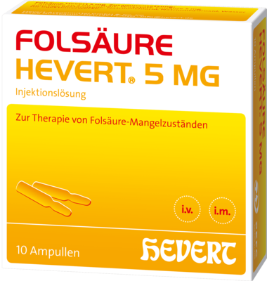 FOLSÄURE HEVERT 5 mg Ampullen