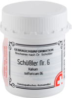 SCHÜSSLER NR.6 Kalium sulfuricum D 6 Tabletten