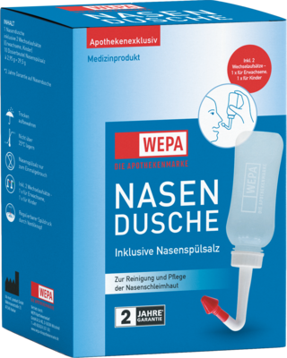 WEPA Nasendusche mit 10x2,95 g Nasenspülsalz