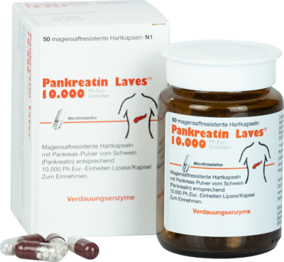 PANKREATIN Laves 10.000 Ph.Eur.-Einh.msr.Hartkaps.